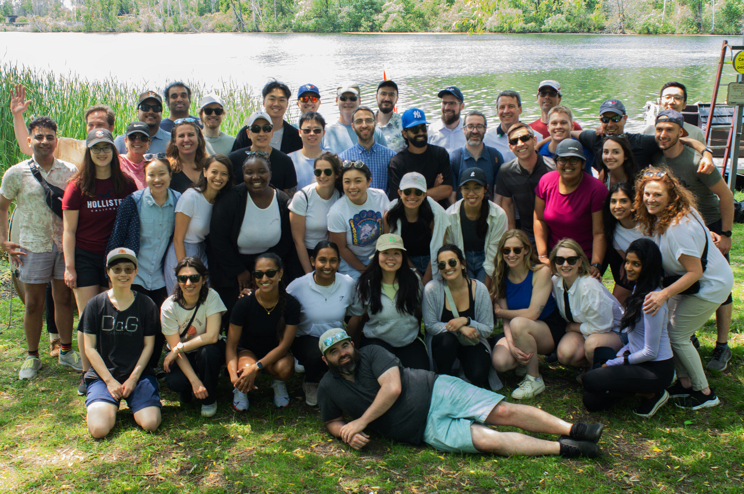 A photo of the OceanMD team, formerly known as CognisantMD, at a summer picnic in Toronto, Canada